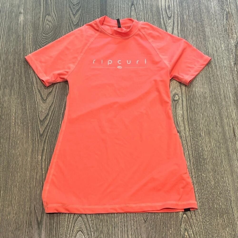 Rip Curl Golden Rays Girls Youth Short-Sleeve Rash Guard WLY3MW Pink Size 6